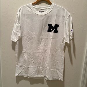Men's Champion Michigan White T-Shirt - Size Large / NWT